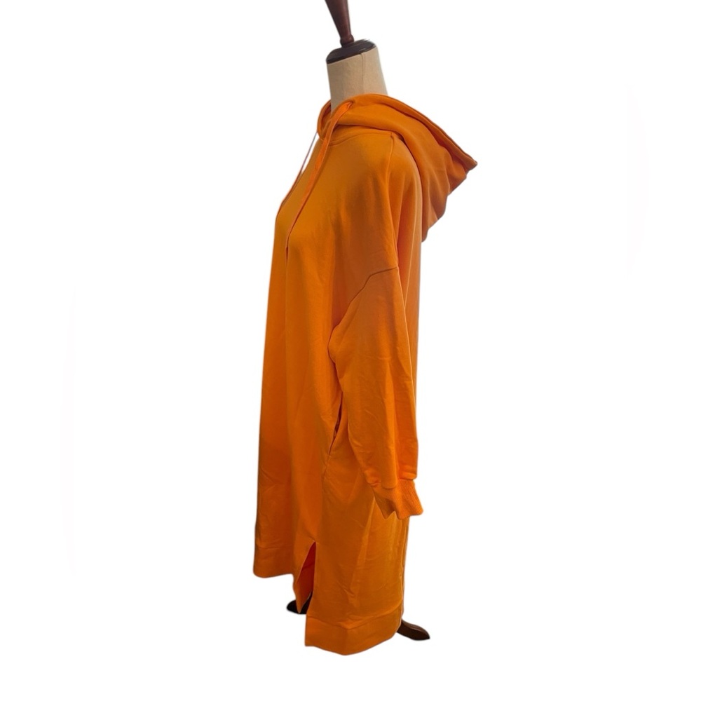 NAP Loungewear Pullover Sweatshirt Hoodie Midi Dress Orange - Picture 6 of 13